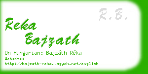 reka bajzath business card